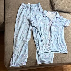btween Light Blue Floral Kids Pajama Set